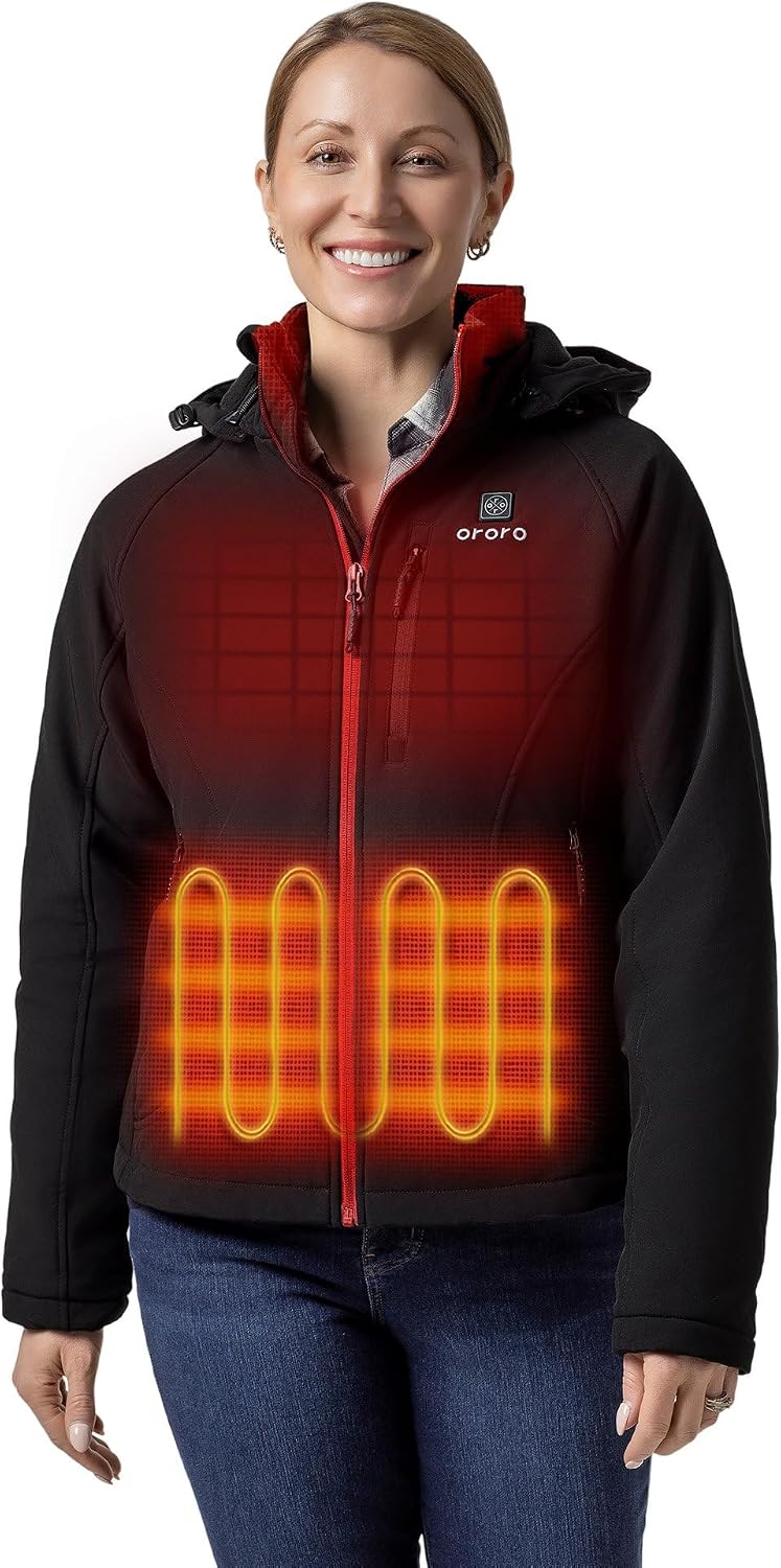 ORORO Women's Classic Heated Jacket — Battery Softshell for Cold Fest Nights