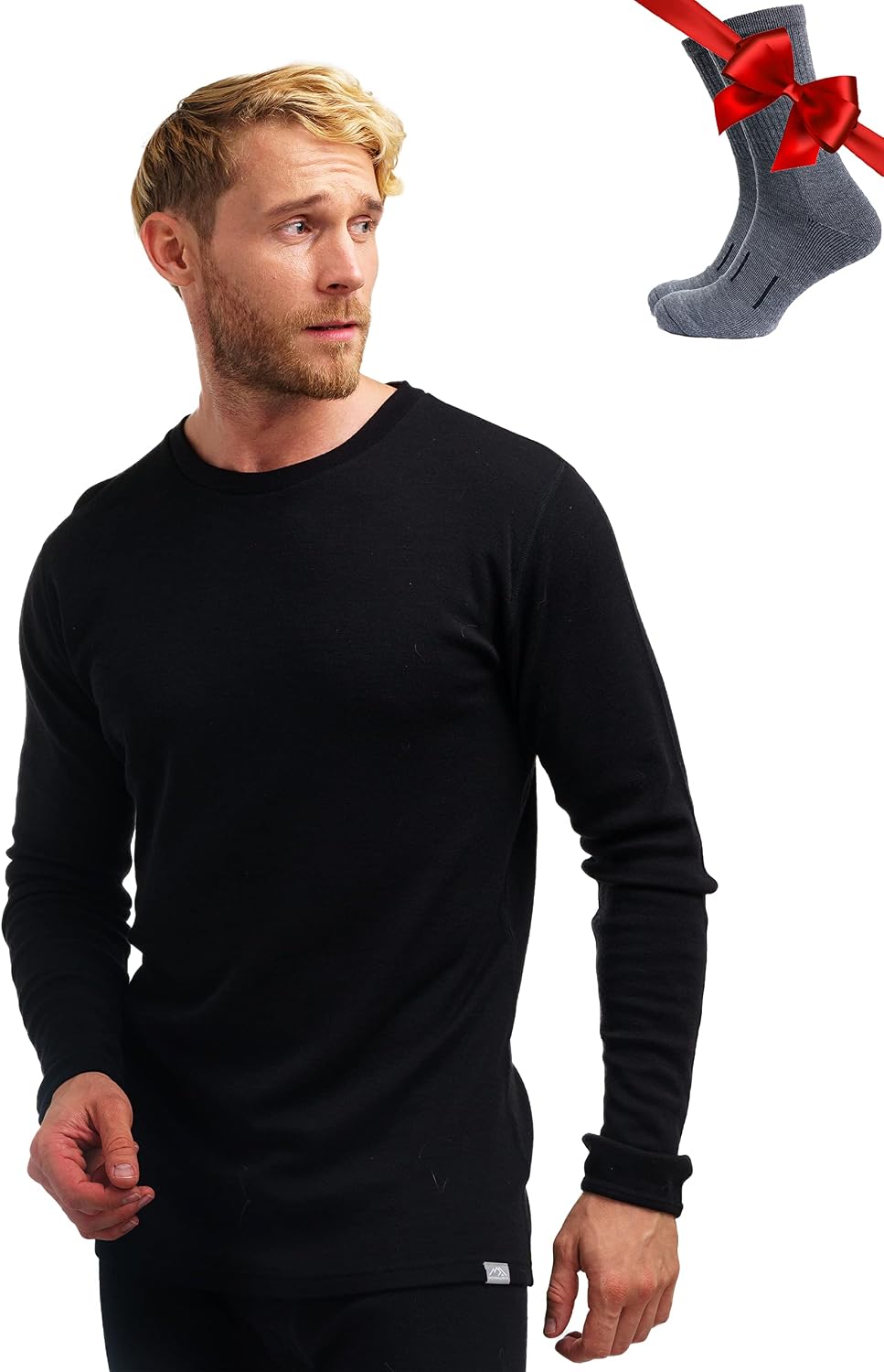 Merino.tech Men's Merino Wool Base Layer Top — No-Cotton Warmth