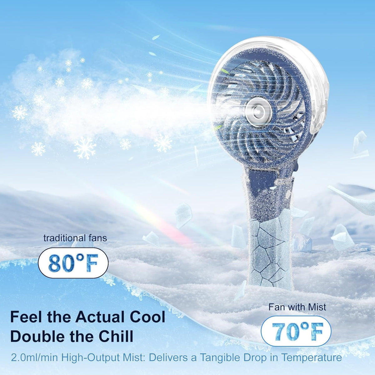 HandFan Rechargeable Handheld Misting Fan