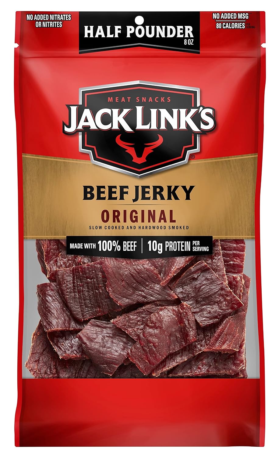 Jack Link's Beef Jerky Original — 8 oz Half Pounder