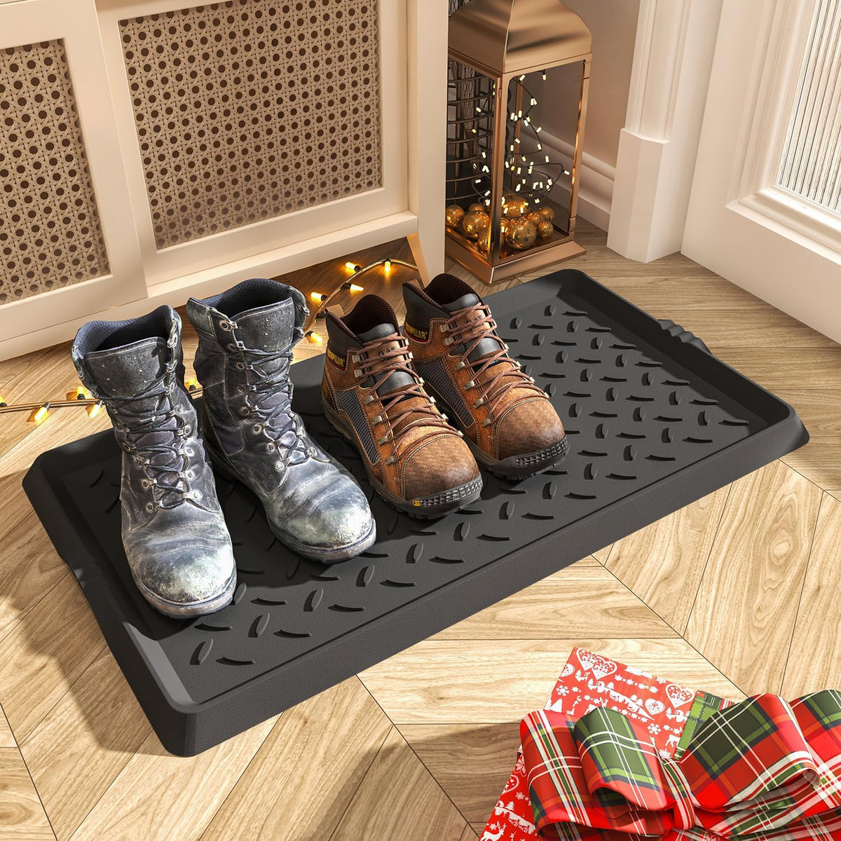 SUPENUIN Rubber Boot Tray with Lip