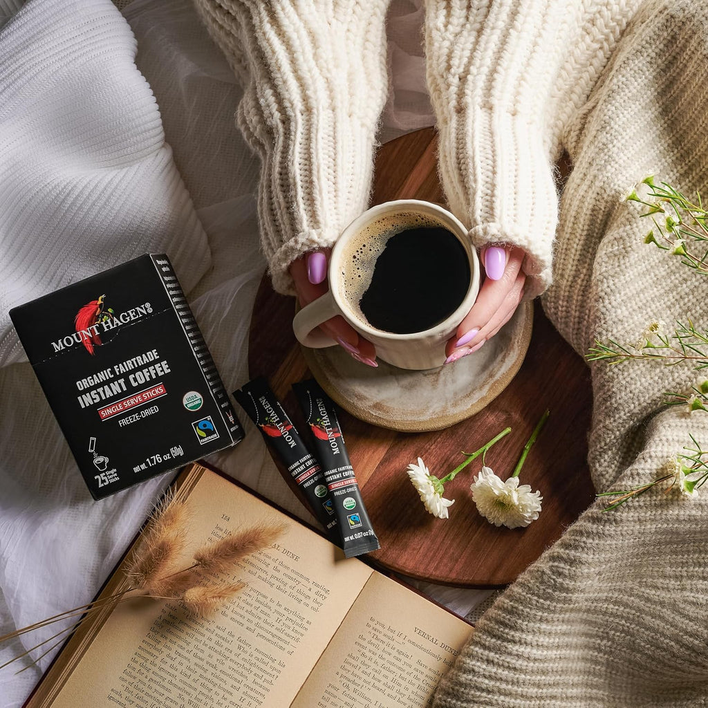 Mount Hagen organic instant coffee single serve sticks box — photo 3