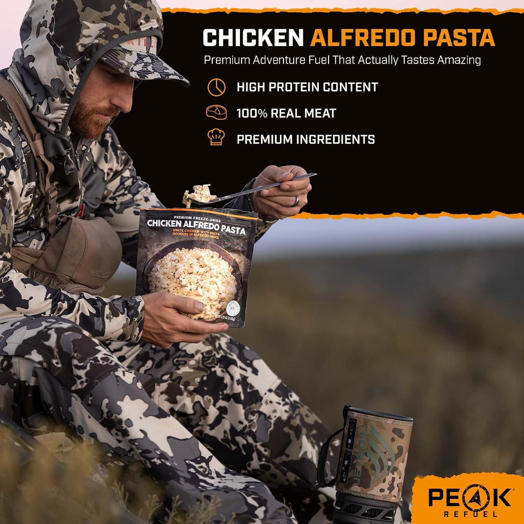 Peak Refuel Chicken Alfredo Pasta freeze-dried meal pouch — photo 3