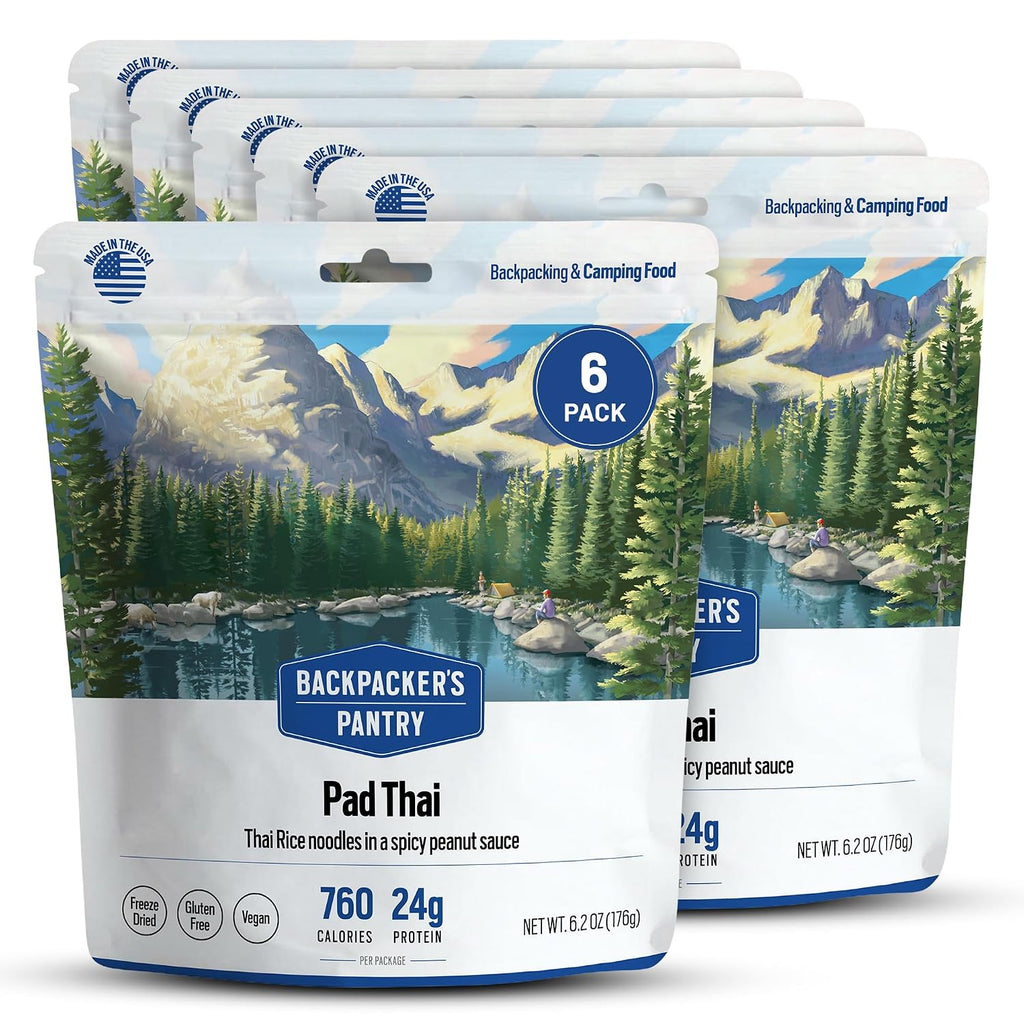 Backpacker's Pantry Pad Thai meal pouches, 6-pack