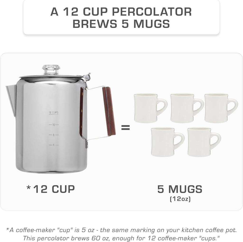 COLETTI Bozeman stainless steel percolator coffee pot — photo 2