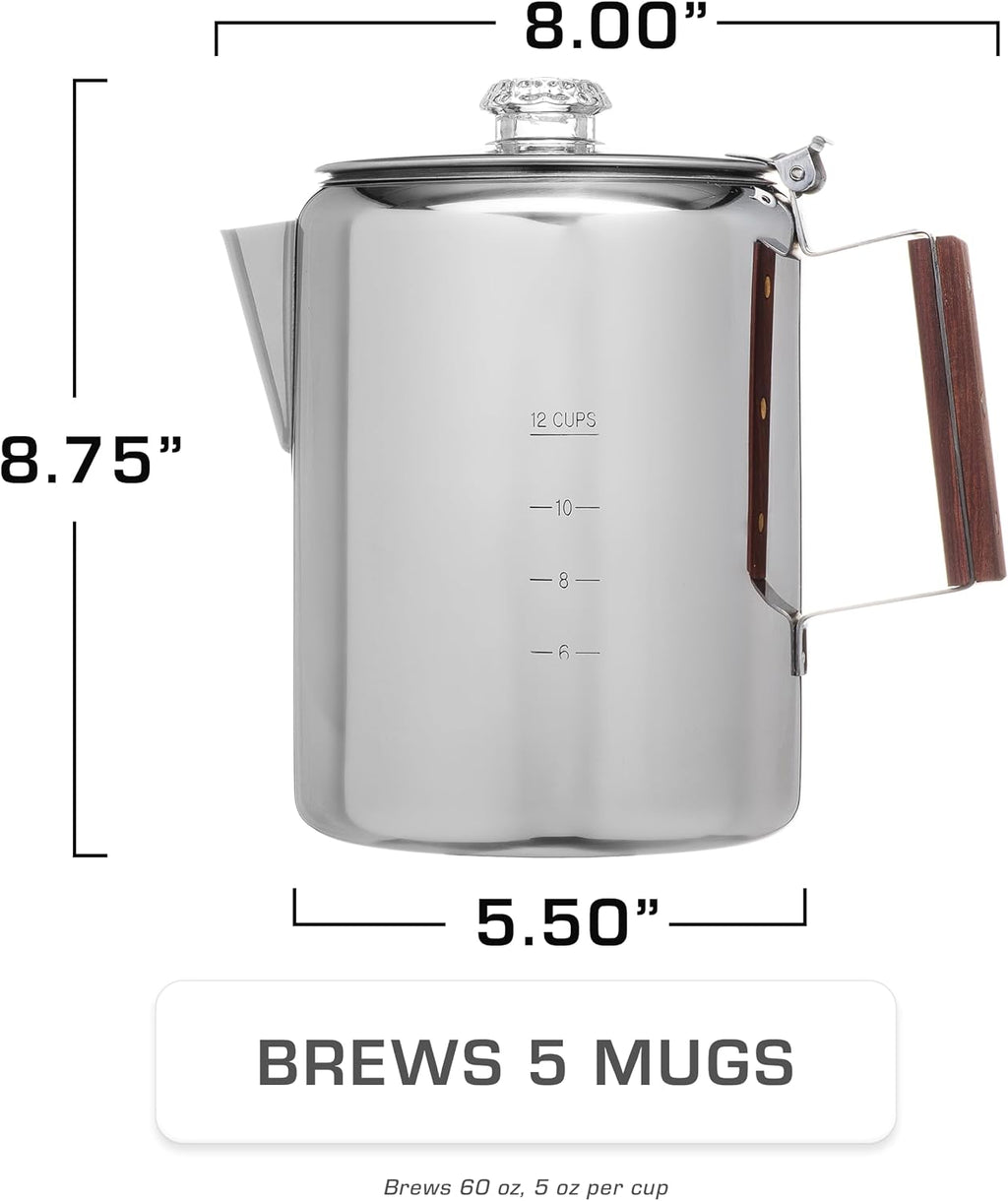 COLETTI Bozeman stainless steel percolator coffee pot — photo 3