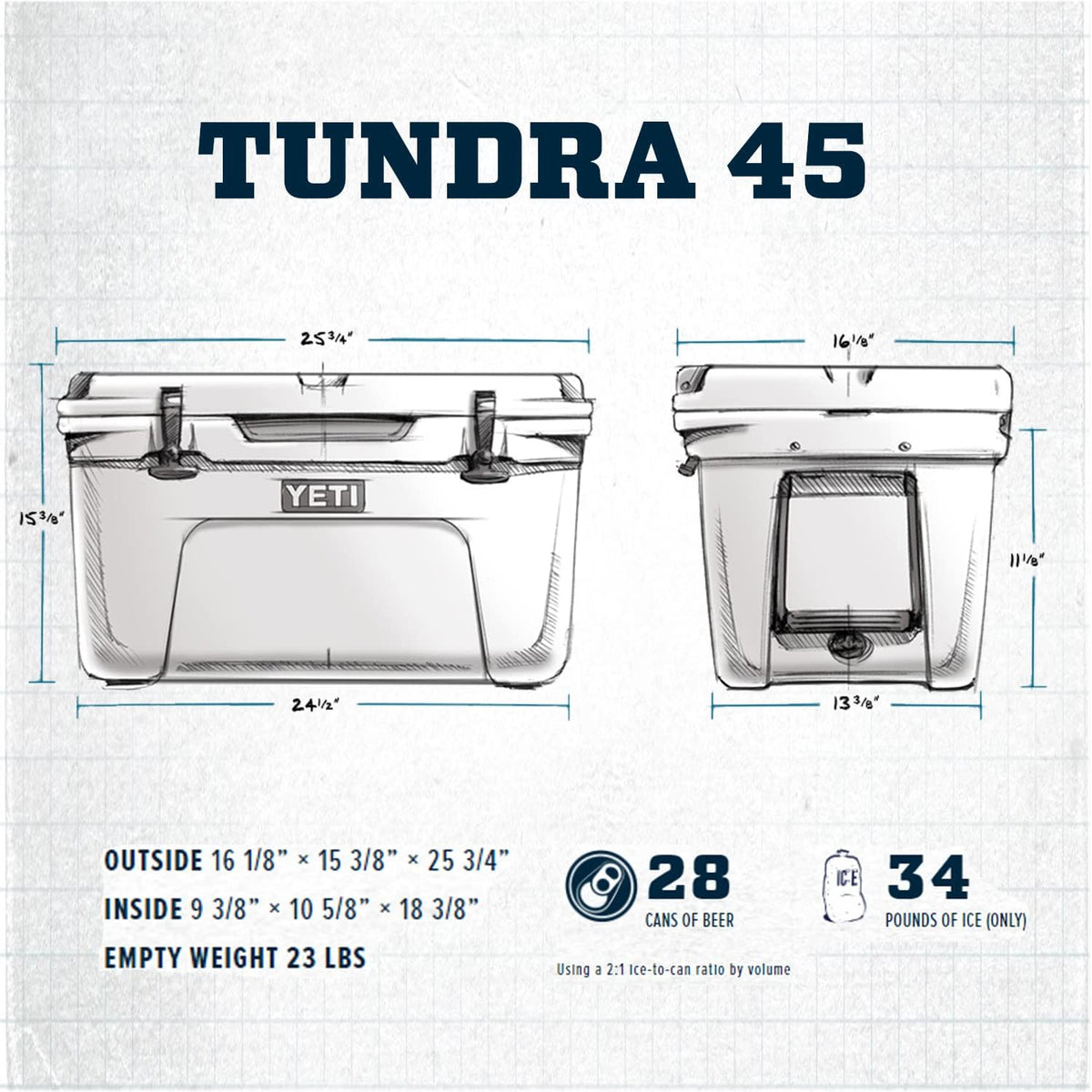 YETI Tundra 45 hard cooler in navy — photo 2