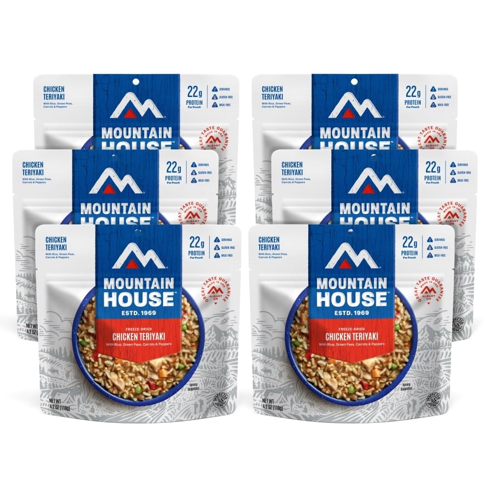 Mountain House Chicken Teriyaki freeze-dried meal pouches, 6-pack