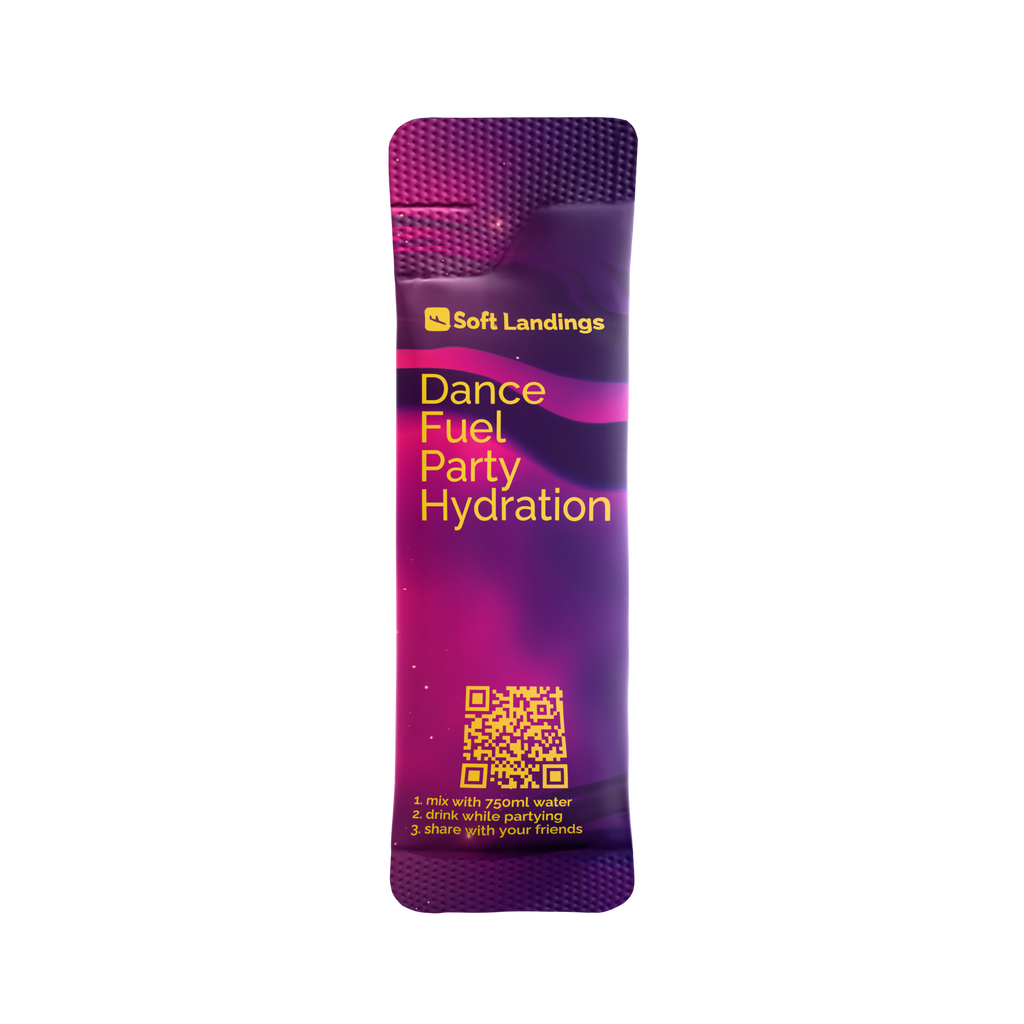 Soft Landings Dance Fuel Party Hydration single-serve electrolyte drink mix sachet