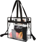 BAGAIL clear stadium approved tote bag 12x6x12 with zipper and adjustable strap