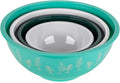 Camco melamine nesting bowl set with lids four colorful camping bowls