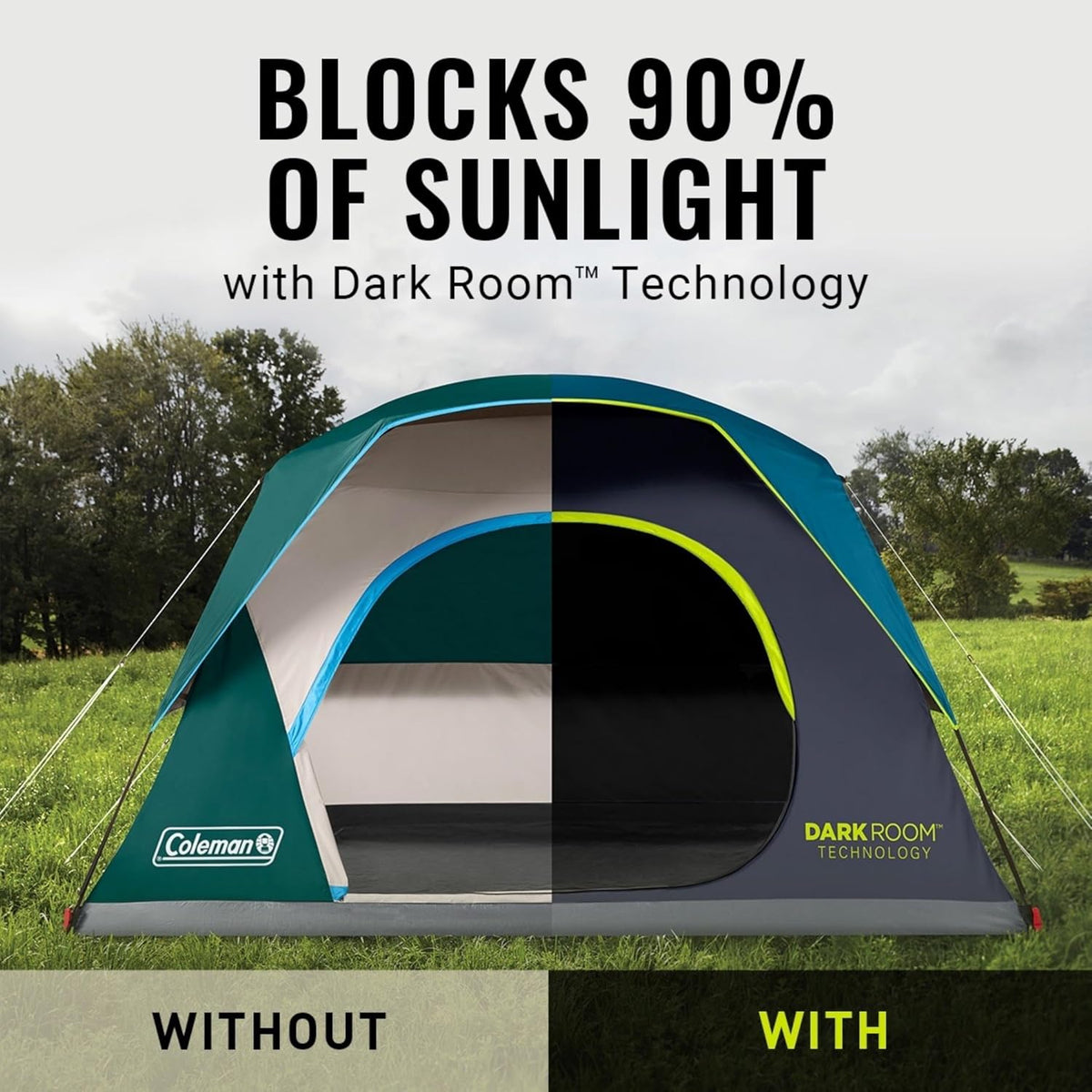Coleman Skydome Dark Room 4-person tent with taller walls for festival sleep — photo 3