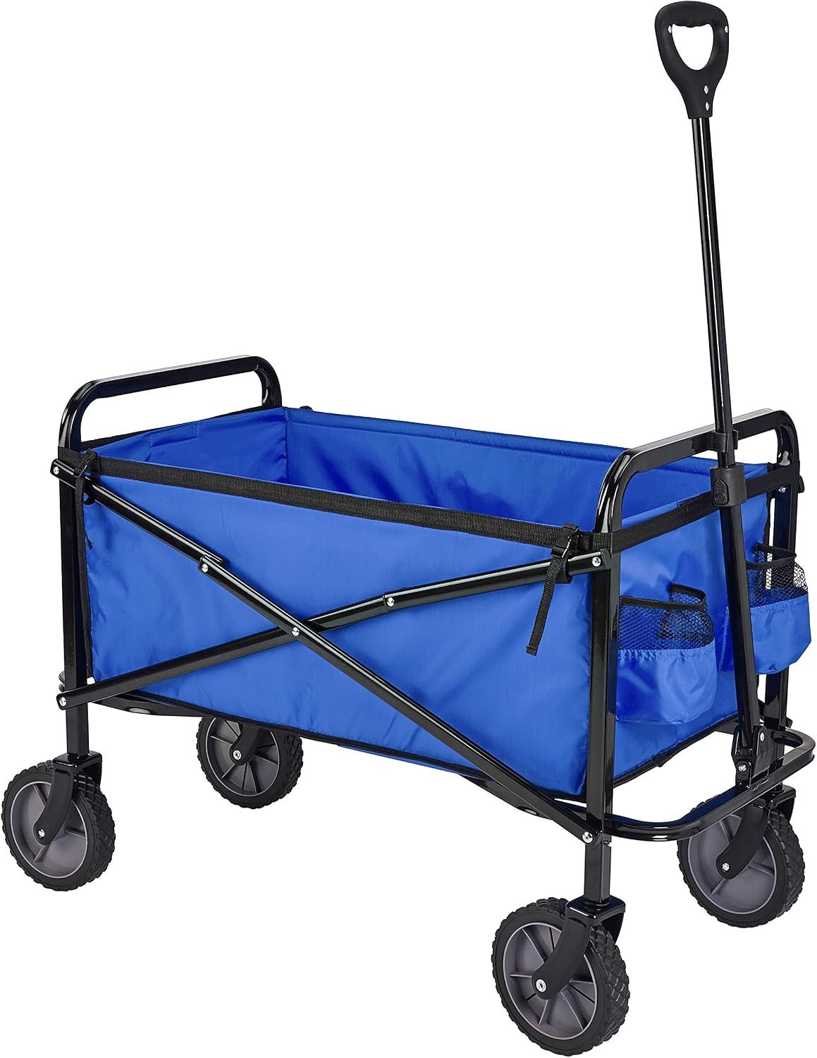Amazon Basics collapsible heavy-duty utility wagon blue product photo