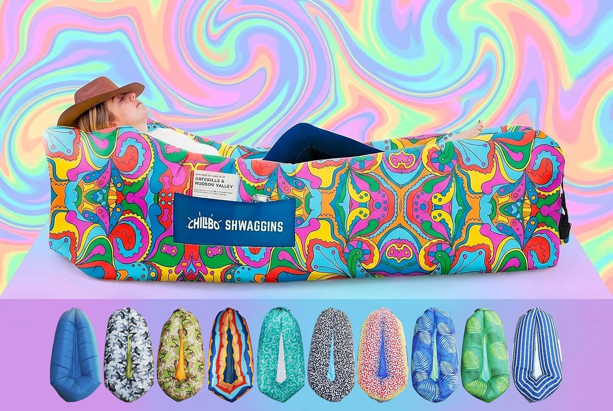 Chillbo inflatable air lounger couch for camping beach and music festivals