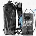RAVERUNNER clear transparent PVC festival hydration backpack with 2L bladder for raves