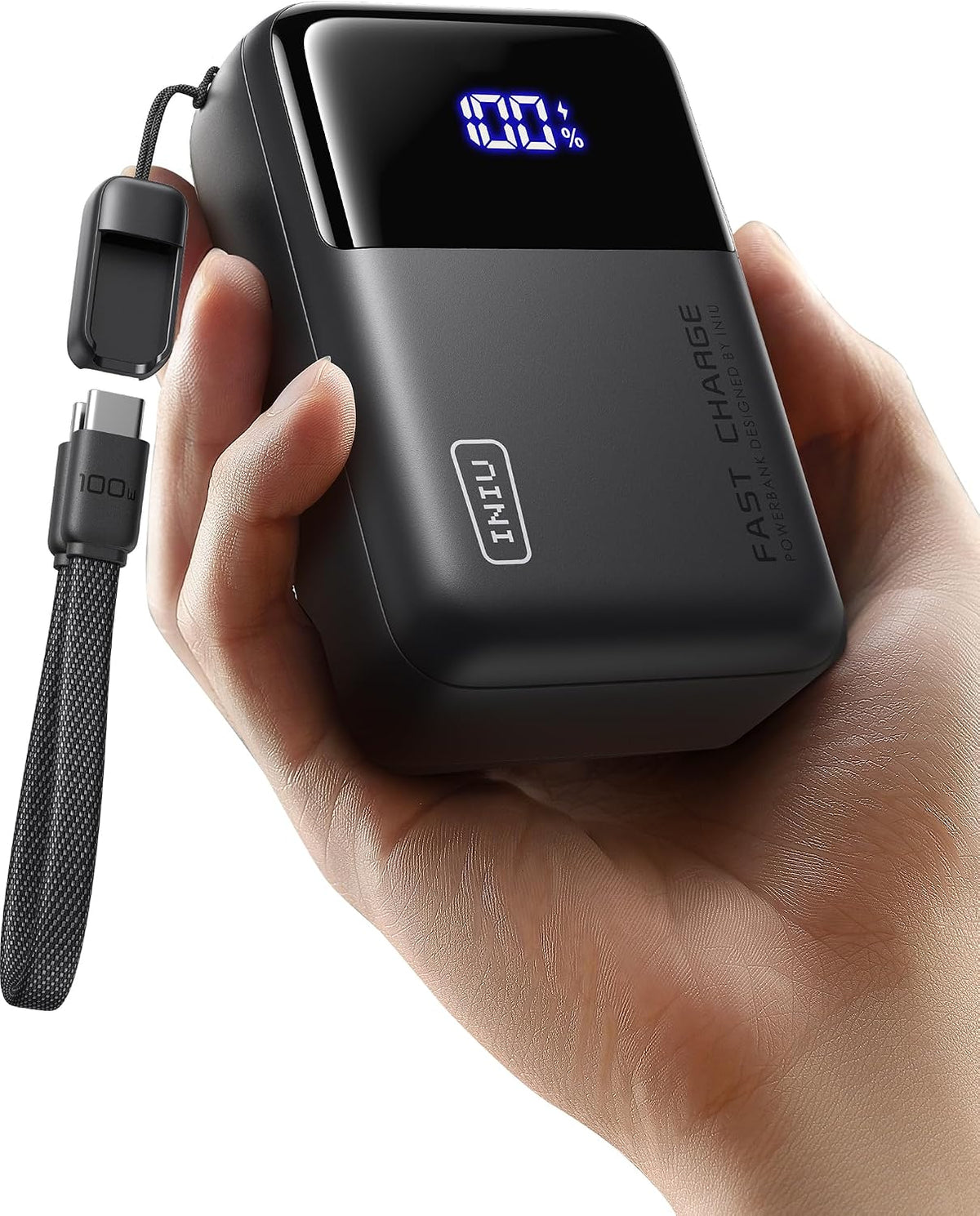 INIU 25000mAh 100W fast charging compact laptop-class power bank for festival camps