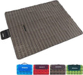 KingCamp outdoor picnic blanket polar fleece top foam middle waterproof back 70x79 inches