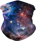 IBAKOM seamless galaxy nebula print festival rave neck gaiter tube for dust wind and sun