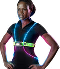 Multicolor LED Fiber-Optic Visibility Vest