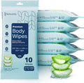 Refreshify premium XL shower body wipes multipack 60 count six packs of ten