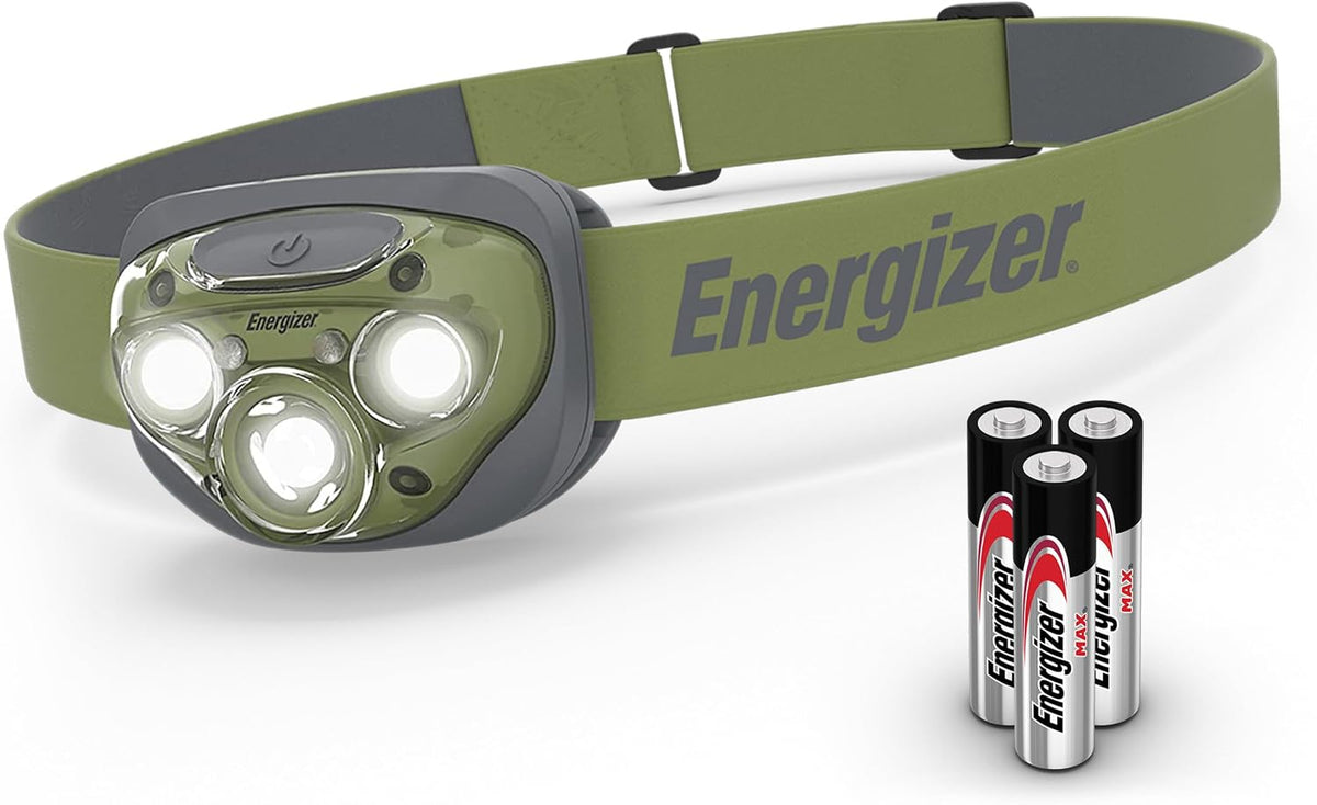 Energizer PRO-260 LED headlamp IPX4 water resistant camping head light batteries included
