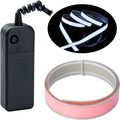 Lychee blue electroluminescent EL tape belt 1 meter with battery pack controller