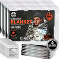 Mylar Emergency Blankets 12-Pack — Reflective Camp Heat Sheets | Dustproof Supply