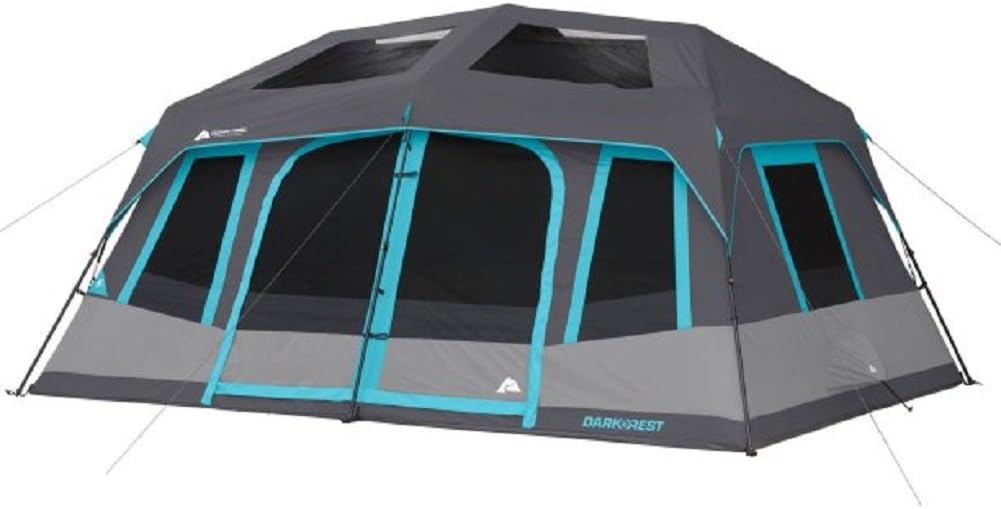 Ozark Trail 10-person Dark Rest instant cabin tent for festival crew camping