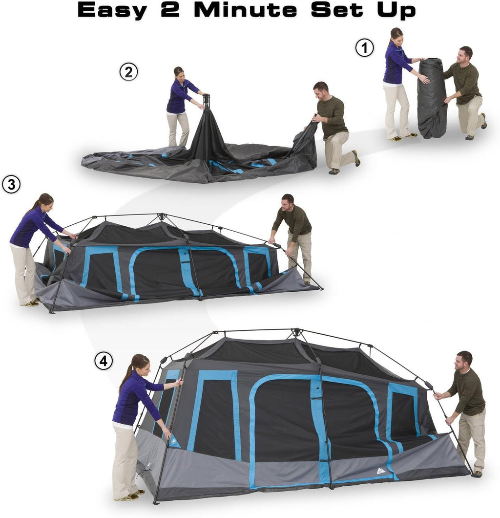 Ozark Trail 10-person Dark Rest instant cabin tent for festival crew camping — photo 3