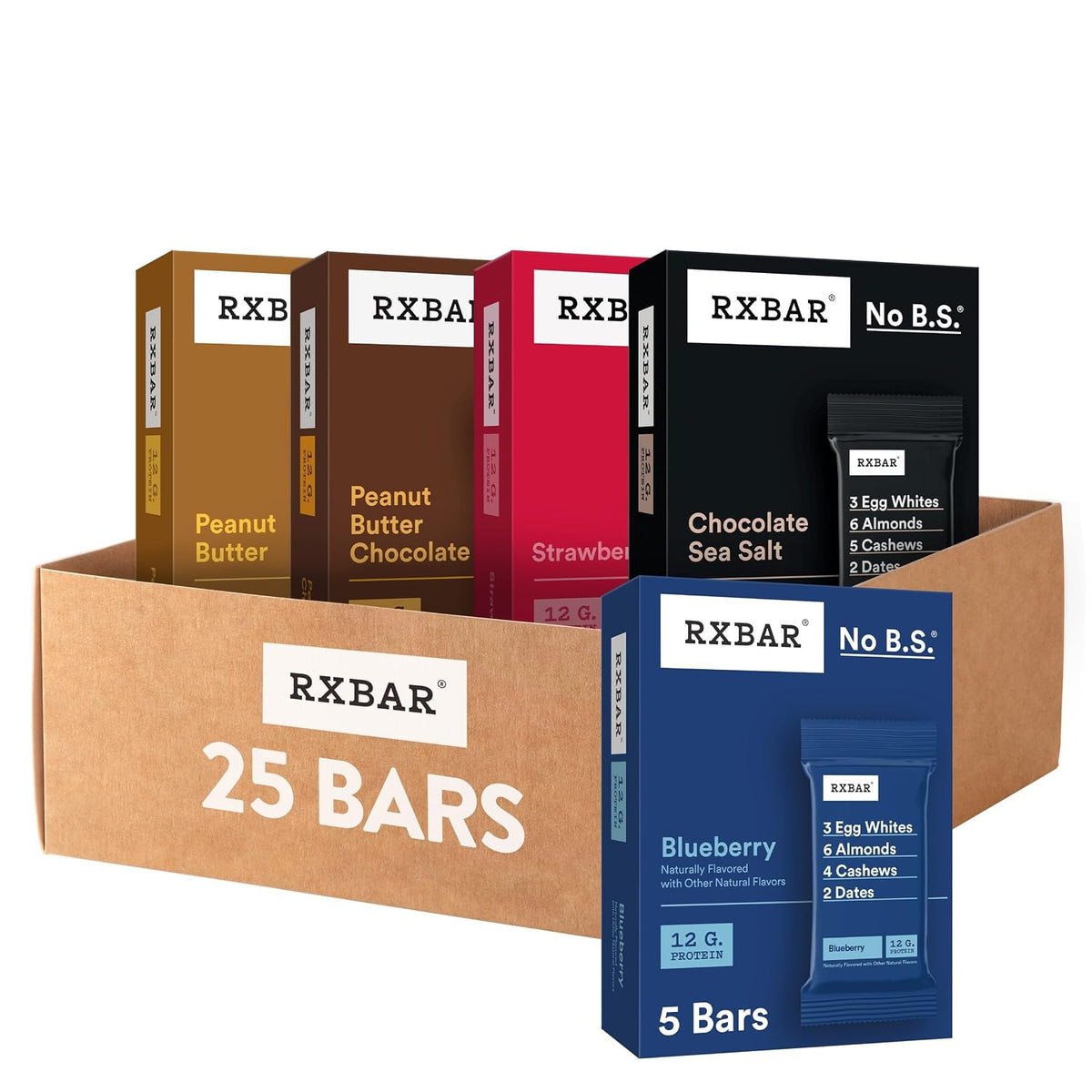 RXBAR 5-flavor protein bar variety pack 25 bars