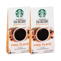 Starbucks VIA Pike Place Roast instant coffee packets two boxes sixteen single serves