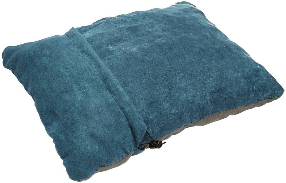 Therm-a-Rest compressible travel camp pillow teal foam stuff-sack pillow